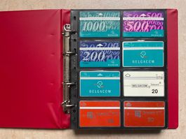 160 Telefonkarten Belgien im Album