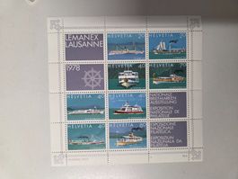 LEMANEX LAUSANNE SCHIFFE LEMAN BLOCK 1978 Marke