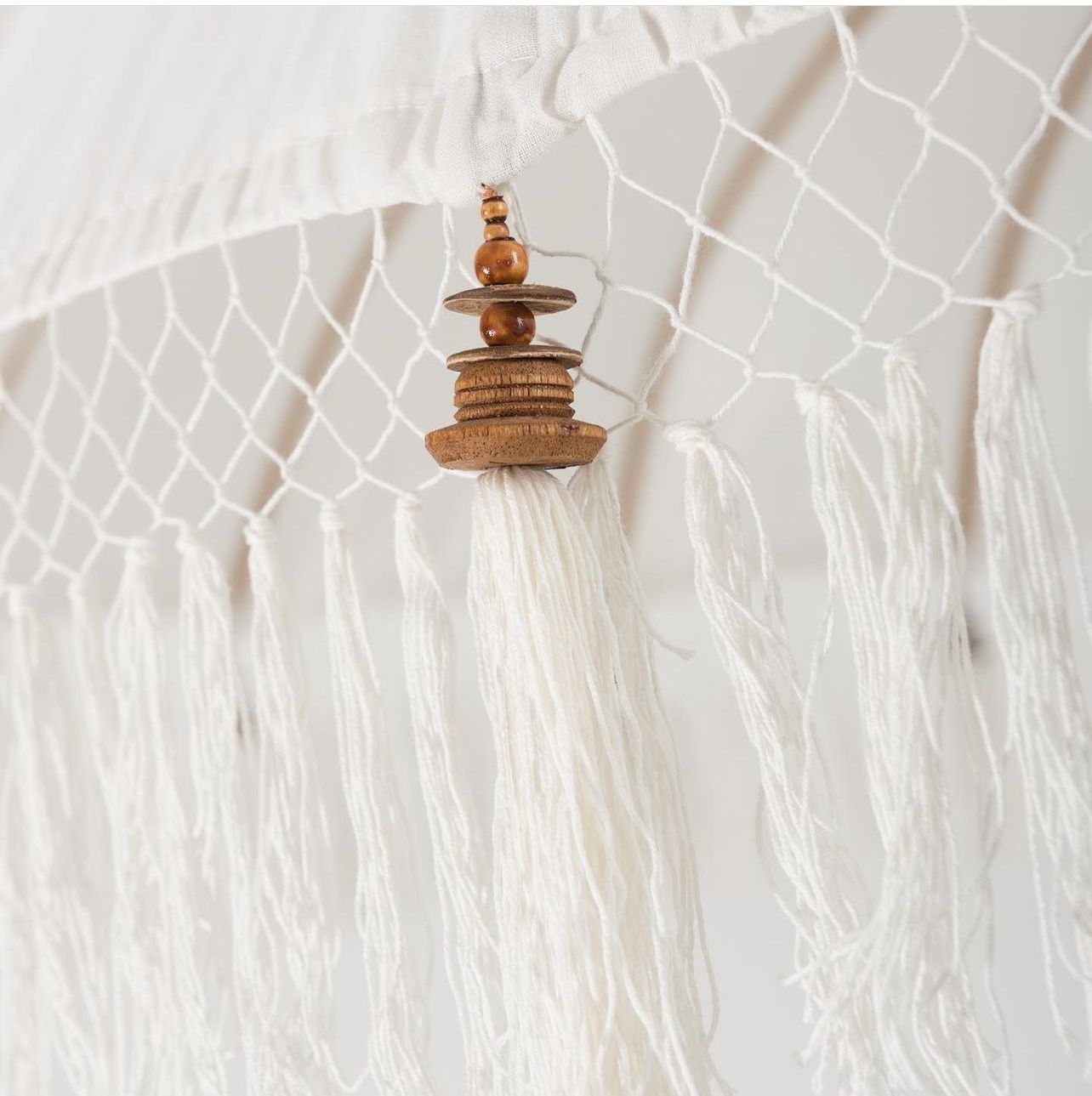 Sonnenschirme: Boho Sonnenschirm mit Fransen, weiss, Sommer – Neu (gemäss Beschreibung) aus Lachen SZ von  1
