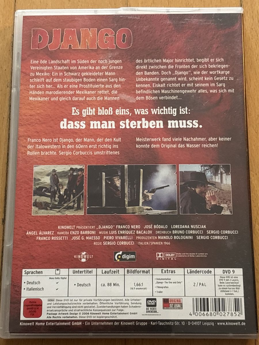 Tutti i DVDs: Django – Usato da Egg b. Zürich venduto da Luckybilly 1