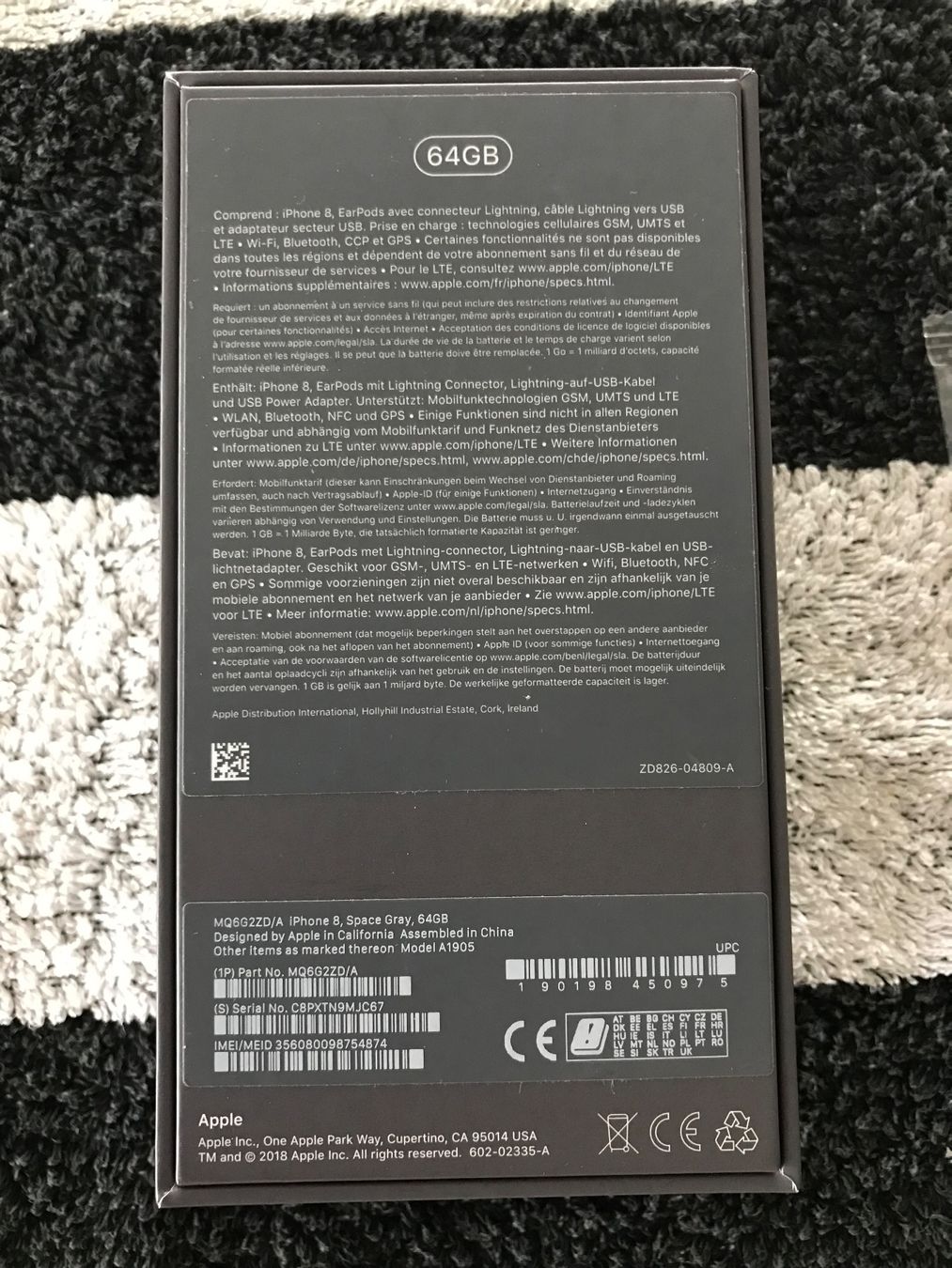 Apple Telefoni cellulari / Smartphones: iPhone 8, 64GB, Schwarz Incl. Panzerglas+Cover – Usato da Niederteufen venduto da mix18 5