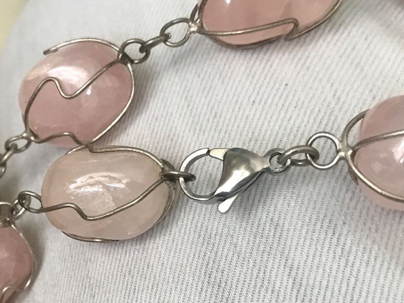 Catenine: Boho Rosenquarz Kette – Usato da Wettingen venduto da Andres54 3