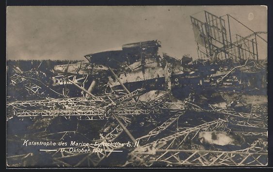 Cartoline postali: Katastrophe des Marine-Luftschiffes L11  – Usato da Berlin venduto da bartko-reher