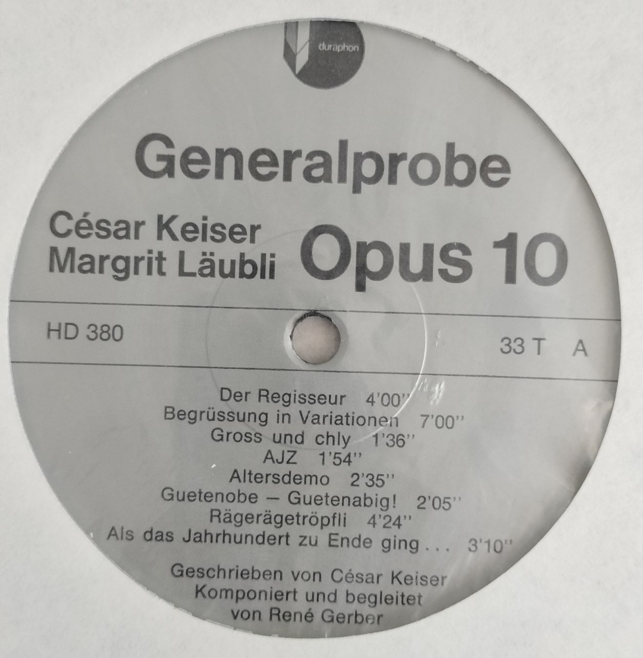 Dischi in vinile: Schallplatte "Generalprobe" Cesar Keiser Margrit Läubli Opus – Usato da Steinmaur venduto da Julian.W_CH-8162 5