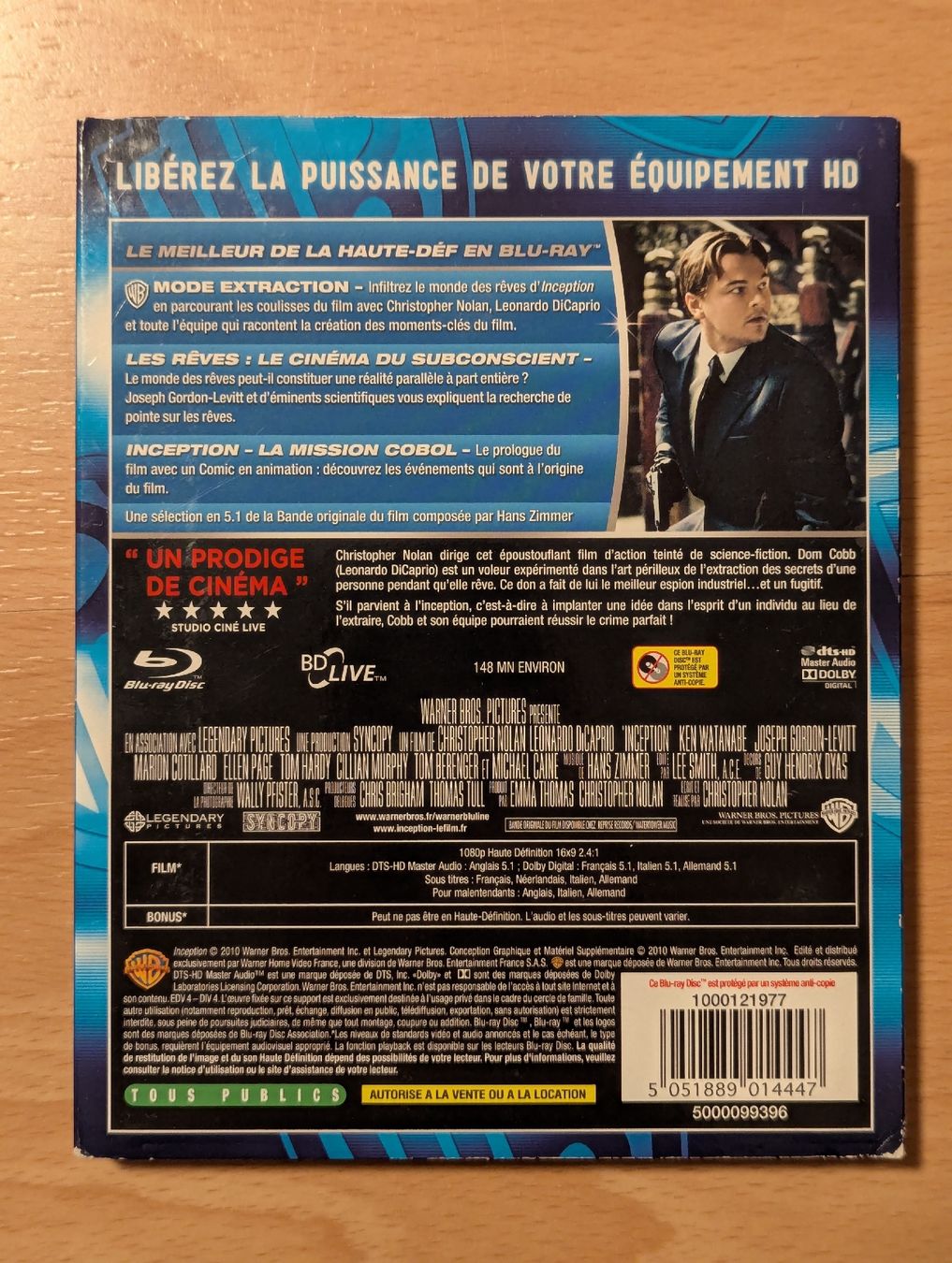 Tutti i DVDs: INCEPTION - BLU-RAY – Usato da Biel/Bienne venduto da Soupape50 1