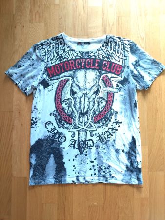 T-Shirt Totenschädel /Skull /Motorcycle /Motorrad, Gr.L/XL