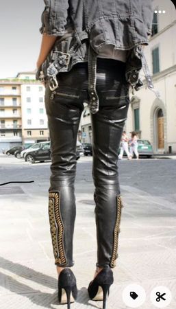 Balmain, pantalon en cuir
