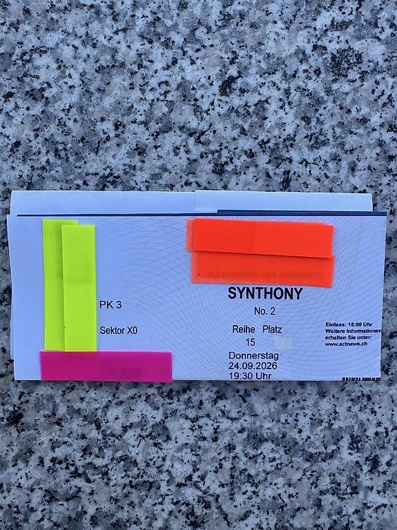 Billets: Synthony 24.09.2026 /  3 Tickets – D'occasion à Nussbaumen TG par Nussbaumen1