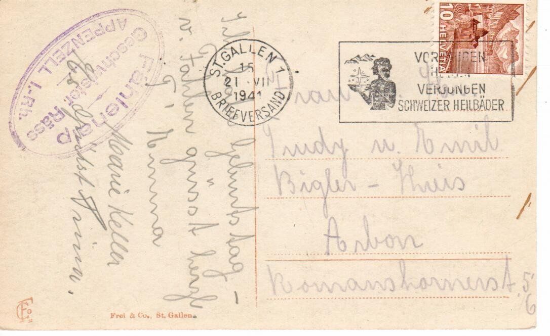 Ansichtskarten: Fählenalp 1941 – Gebraucht aus Wolhusen von Curver9 1