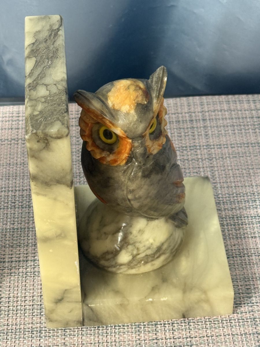Altro in Decorazioni & Accessori: Paar Alabaster Buchstützen Eulen Vintage – Usato da Grenchen venduto da swiss.antiques 3