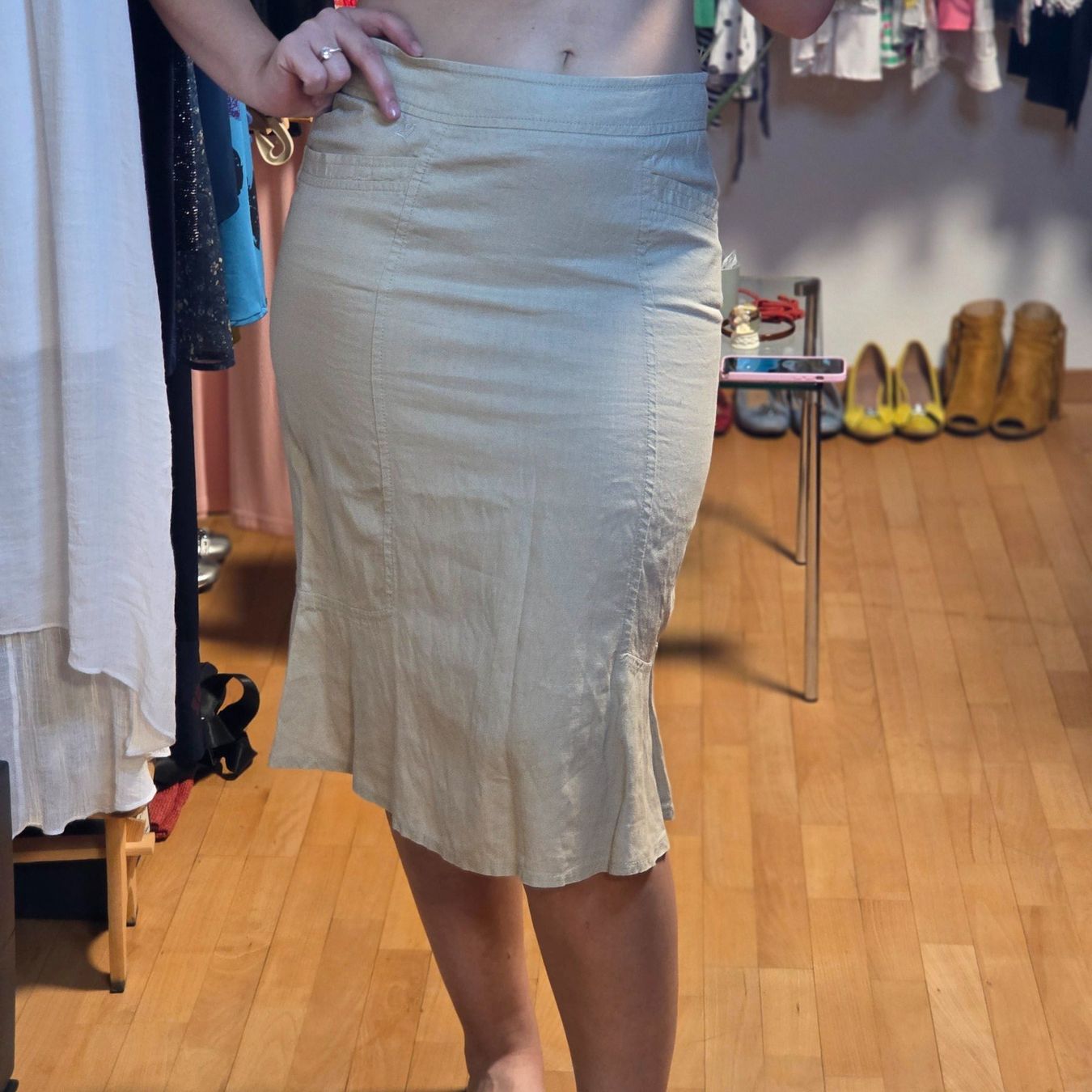 Röcke: OUI Leinenrock Beige – Gr. M, 100% Leinen – Gebraucht aus Wald ZH von CapLux 2