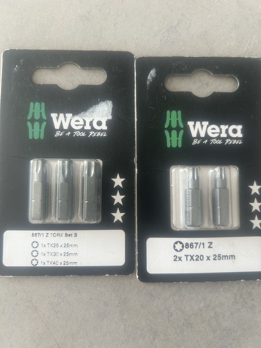 Wera Tutti gli attrezzi: Bits Wera Torx 20 , 25, 30, 40 – Nuovo e nell'imballaggio originale da Hittnau venduto da Oracel 1