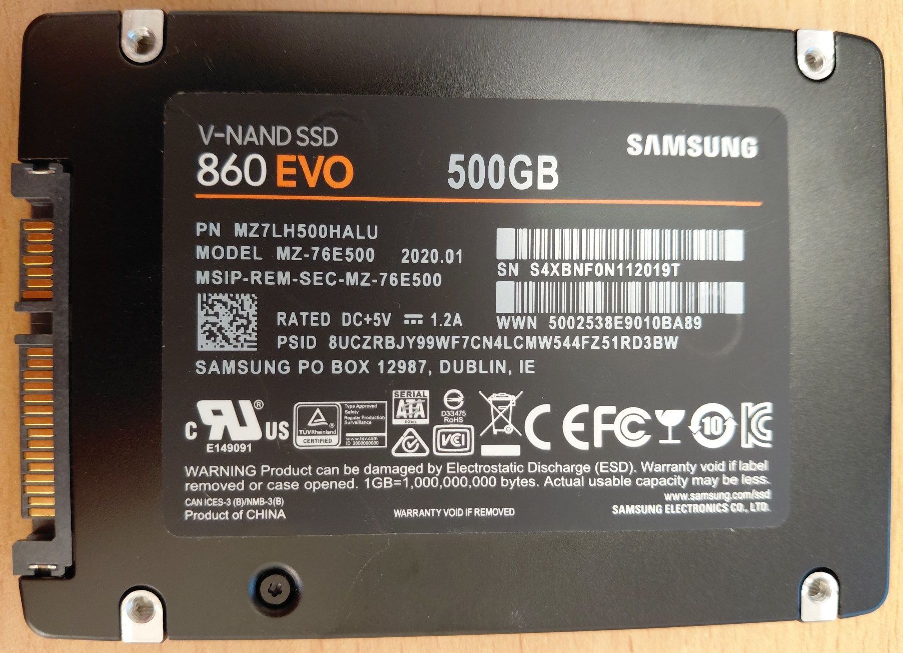 Samsung Harddisks: SSD Samsung 500 GB – Gebraucht aus Willisau von aronet