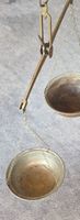 Messing Balkenwaage mit Schalen guter Zustand