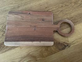 Schneidebrett Holz rechteckig mit Griff