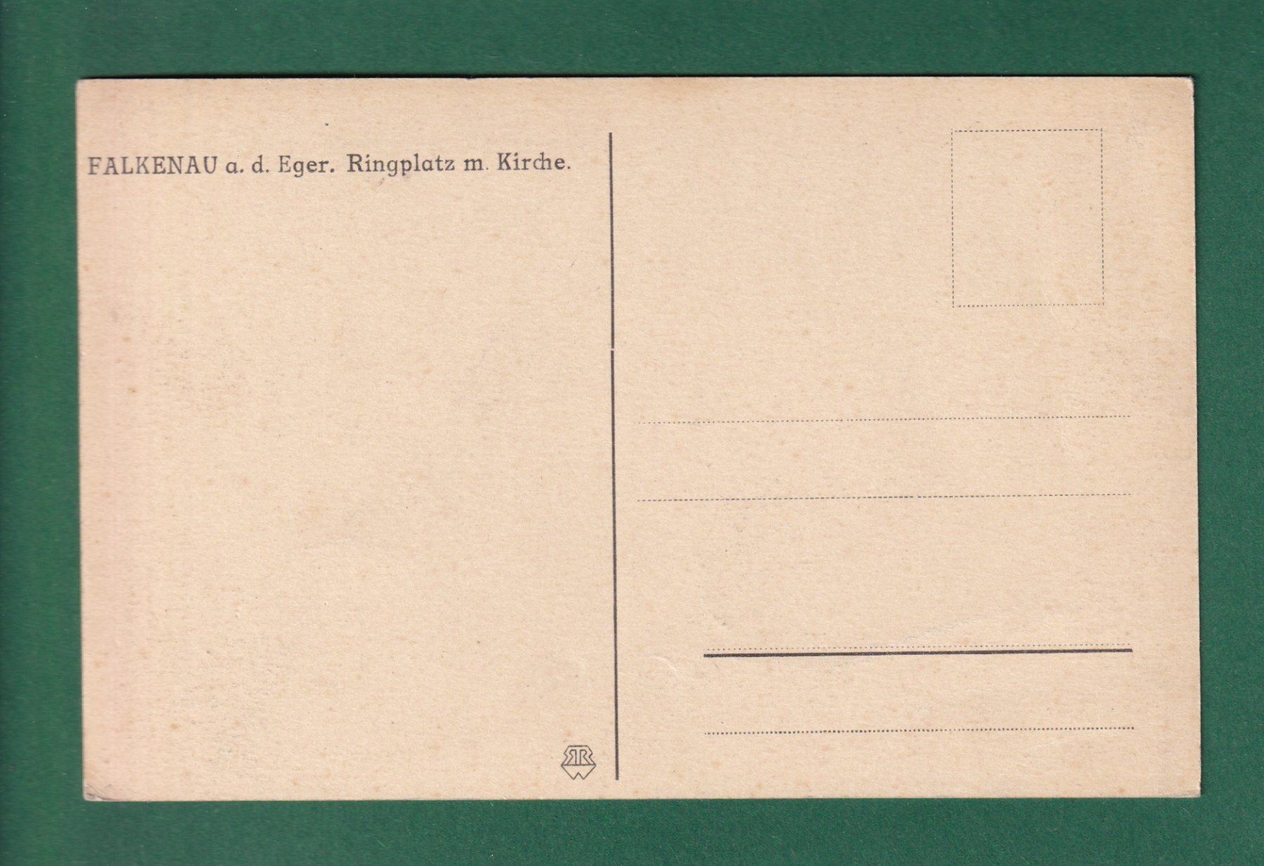 Ansichtskarten: FALKENAU - Ringplatz - Kirche – Gebraucht aus Pully von nicecards-shop 1