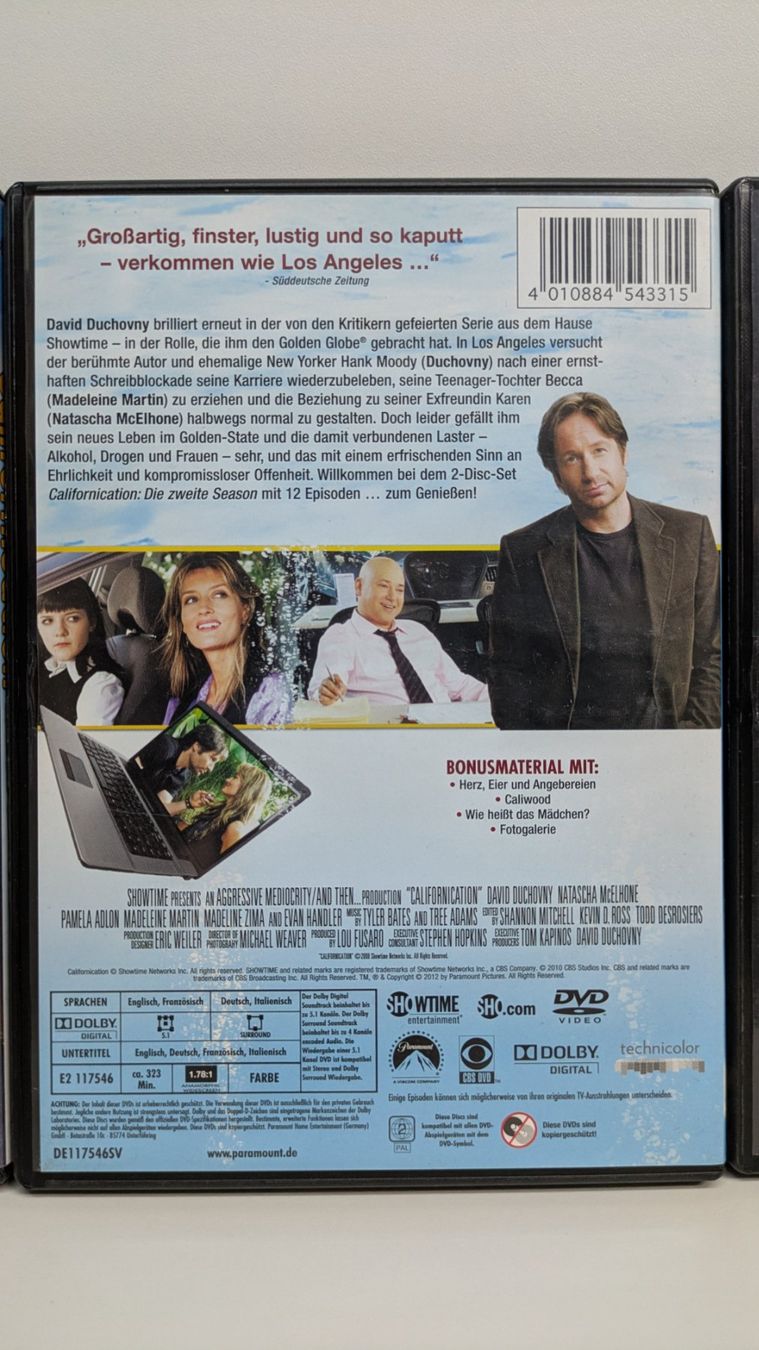 Tutti i DVDs: Californication, Staffeln 1-4, DVD - eine CD fehlt – Usato da Menziken venduto da mame18 2