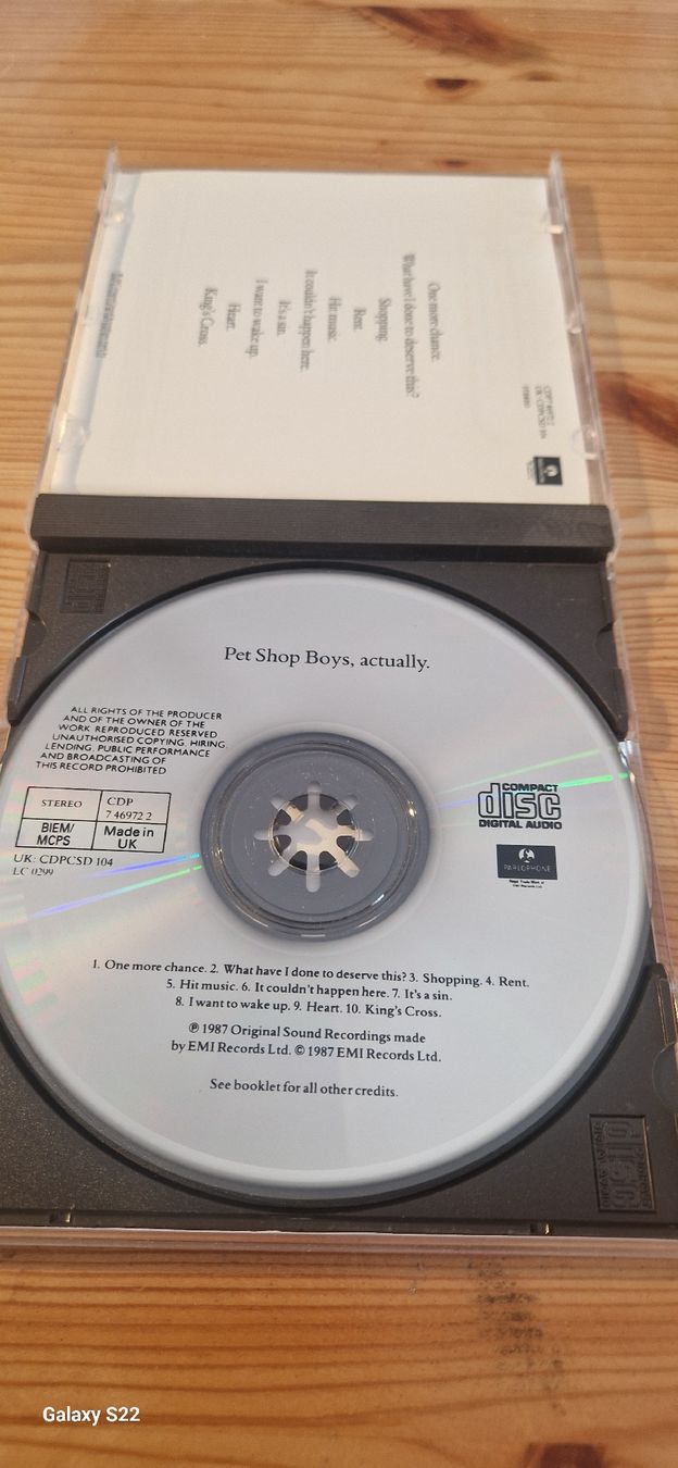 CD: Pet Shop Boys – Actually – Usato da Yvonand venduto da CD-KINGDOM