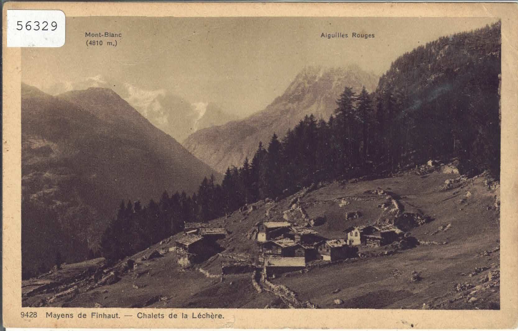 Cartes postales: Mayens de Finhaut - Chalets de la Lechere – D'occasion à Ettingen par Kartenplanet