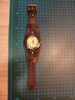 Vintage Armbanduhr mit Lederarmband - Top Zustand!