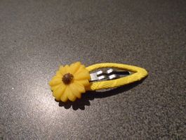 Haarspange Blume, gelb