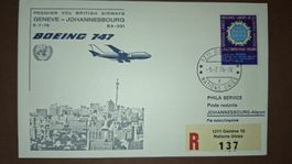 Swissair Geneve - Johannesbourg 05.07.1976