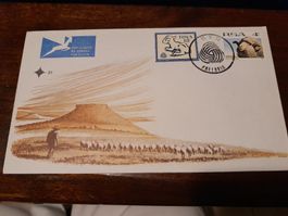 Rare Enveloppe illustrée Afrique du Sud timbres moutons RSA