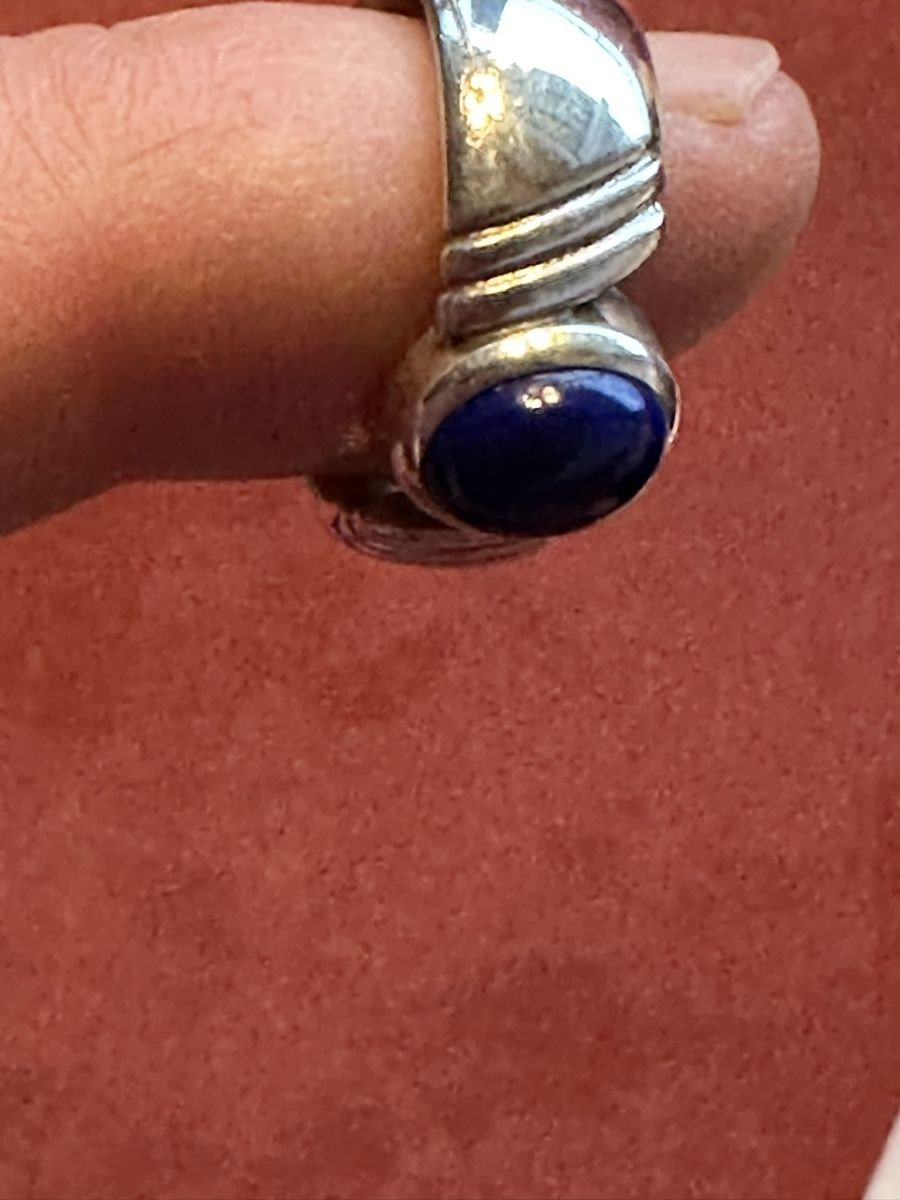 Ringe: 900 Silberring mit dunkelblauen Stein – Gebraucht aus Herbriggen von Sehrazade 5