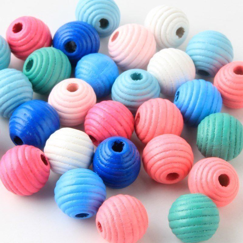 Perle (finte): 50 FARBIGE PERLEN - BASTELN - 14mm – Nuovo e nell'imballaggio originale da Affoltern am Albis venduto da Makianwa 1