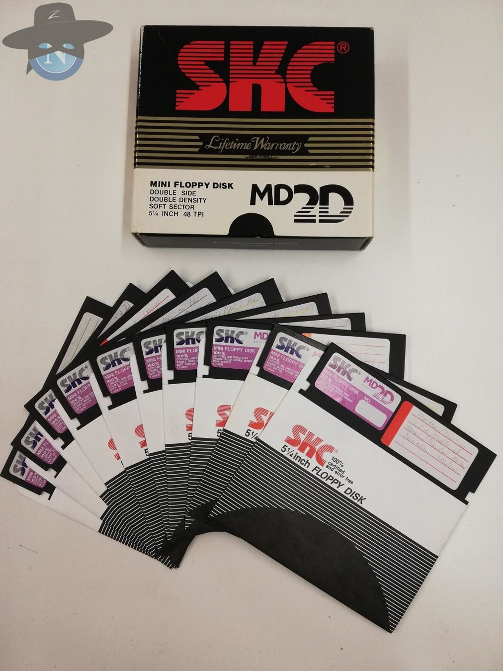 Commodore PCs: 10 x SKC MD2D 5.25 5 1/4" Floppy Disketten in Kartonbox – Defekt aus St. Gallen von zorro_dc