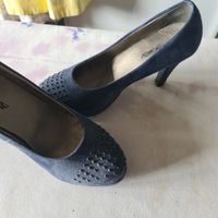 Elegante Damen Pumps Gr. 37, Blau, Nieten