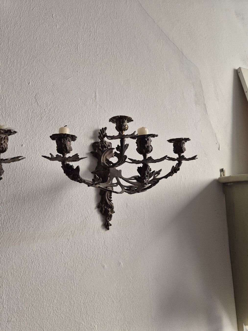 Bougeoirs: antike Wandappliken, Bronze, um1880 – D'occasion à Basel par Gaianed 2