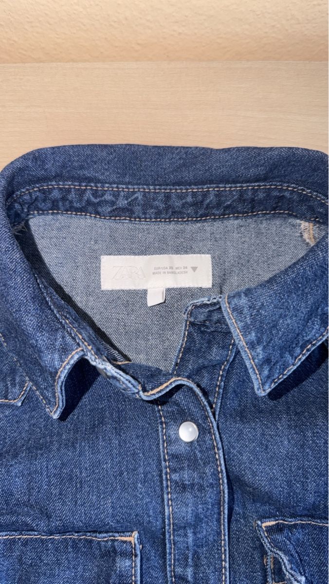 Zara Camicette: ZARA CROPPED DENIM SHIRT XS – Nuovo (secondo la descrizione) da Genève venduto da yav_9r9f 1
