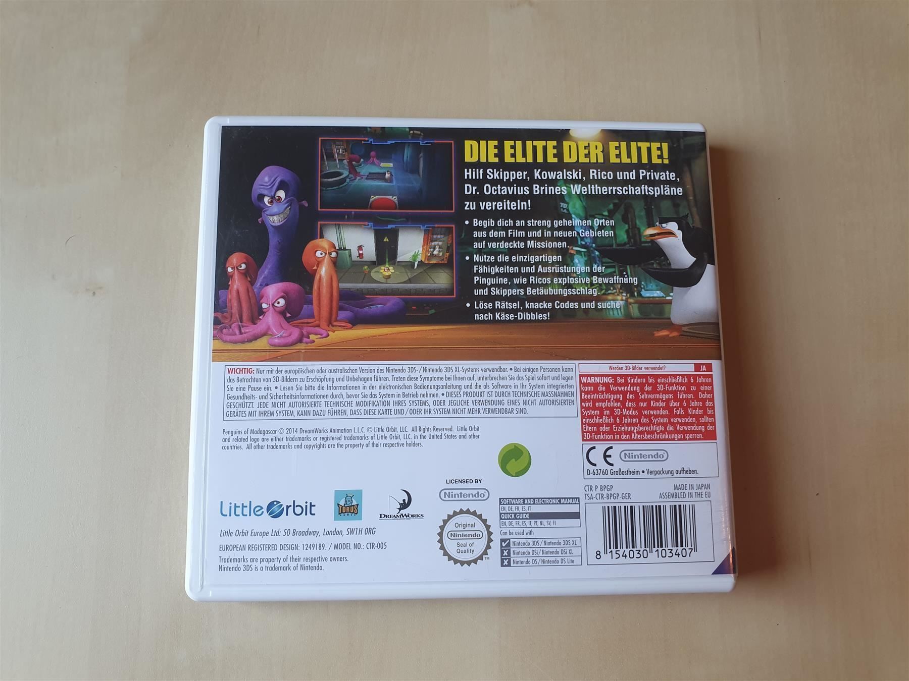 Nintendo Giochi: die Pinugine aus Madagascar – Usato da Stansstad venduto da collectorsshop 1