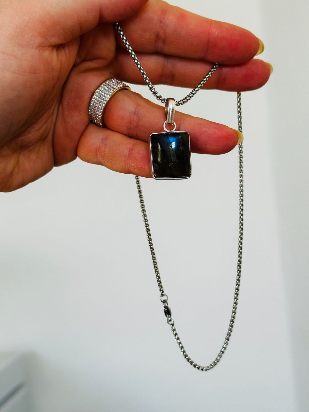 Catenine: Labradorite necklace – Nuovo e nell'imballaggio originale da Genève venduto da AGBERG 9