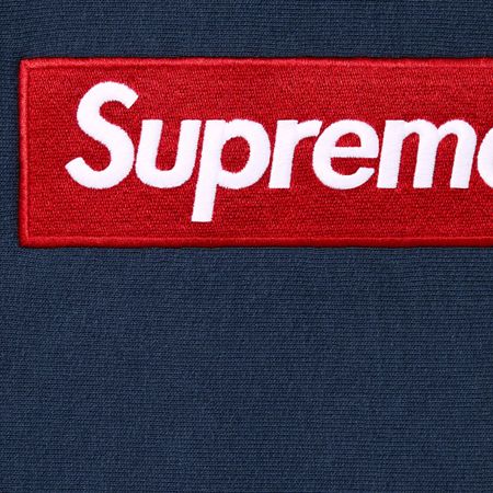 SUPREME BOX LOGO HOODED SWEATSHIRT FW24 NAVY