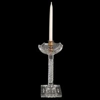 Eleganter antiker Kerzenhalter Fächer-Diamantschliff um 1900