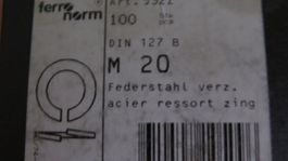 Federringe M 20 verzinkt Paket à 100 Stk