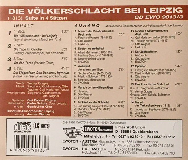 CD: Die Völkerschlacht bei Leipzig – Usato da Grüningen venduto da azulblanco 1