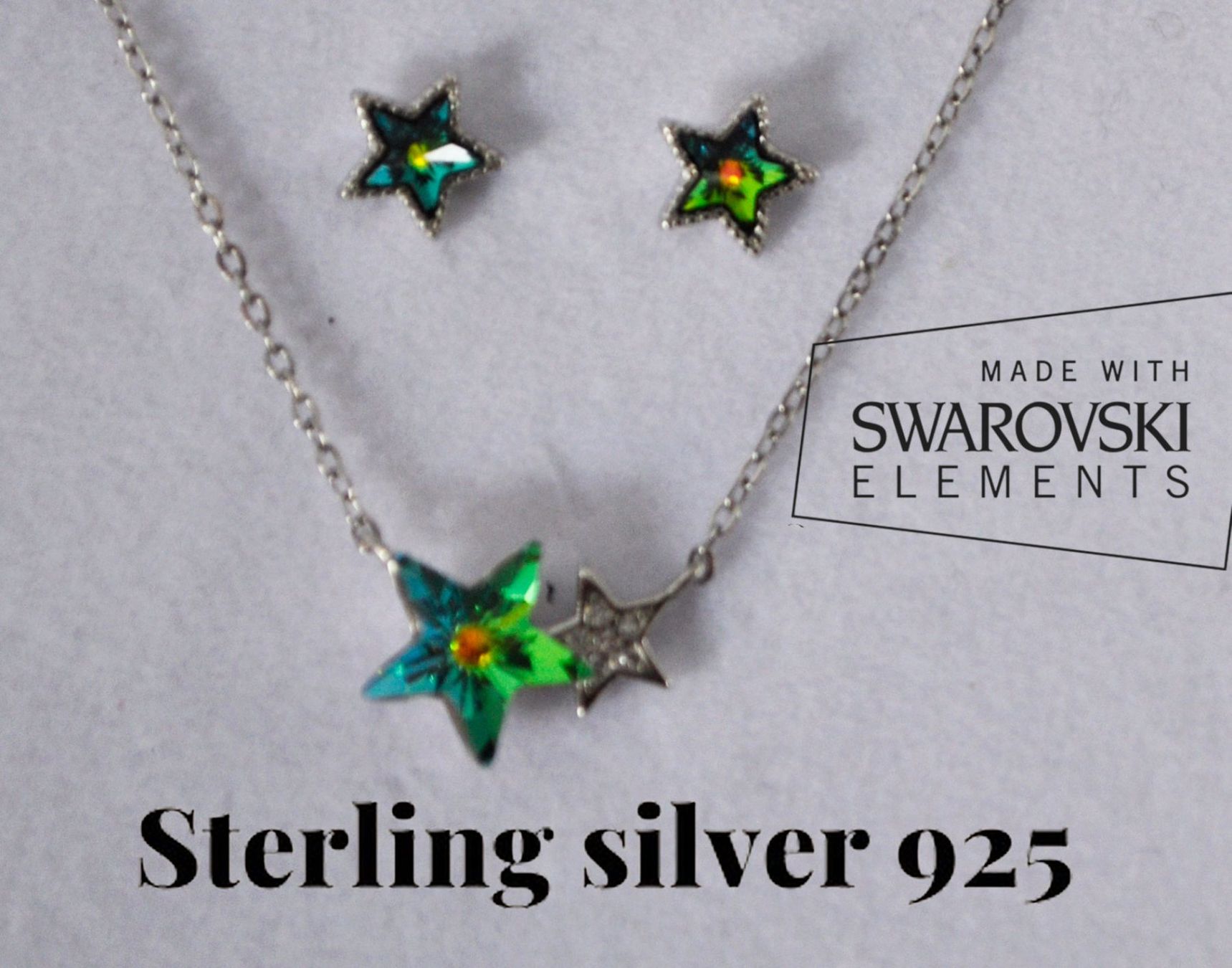 Catenine: Swarovski 925 Silber Set Ohrstecker u. Kette – Nuovo e nell'imballaggio originale da Bottenwil venduto da anh_5brz