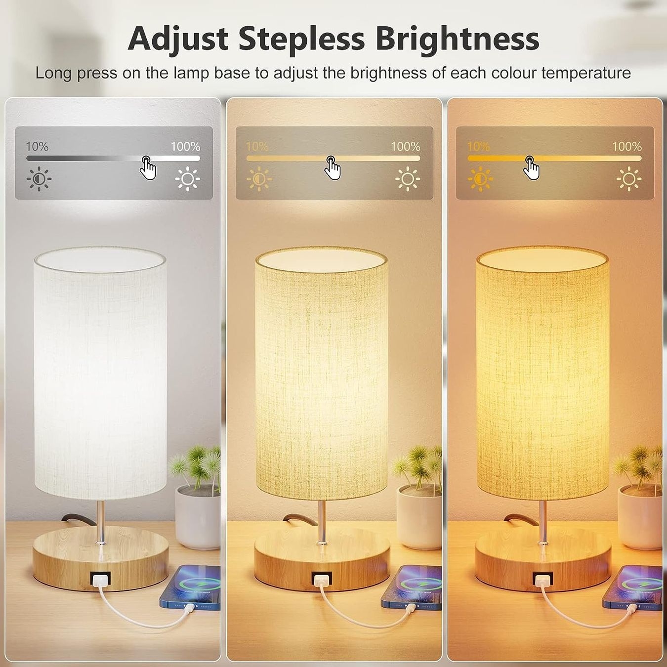 Lampade: Nachttischlampe Touch Dimmbar 2er set – Nuovo e nell'imballaggio originale da Nuglar venduto da SaleRitter 4