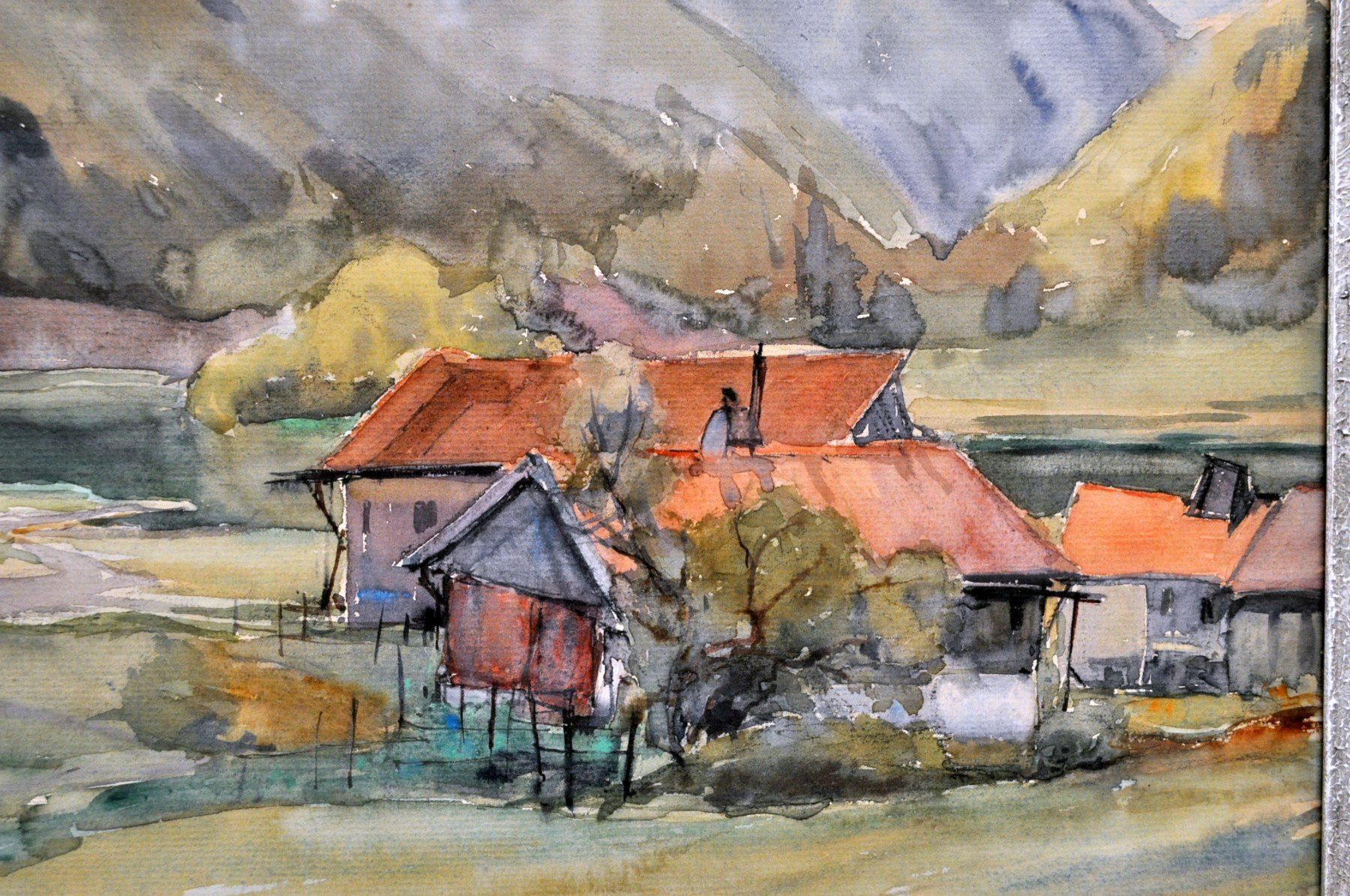 Dipinti: Aquarelle originale signée Pierre Châtillon – Usato da Neuchâtel venduto da Neuchatel 5