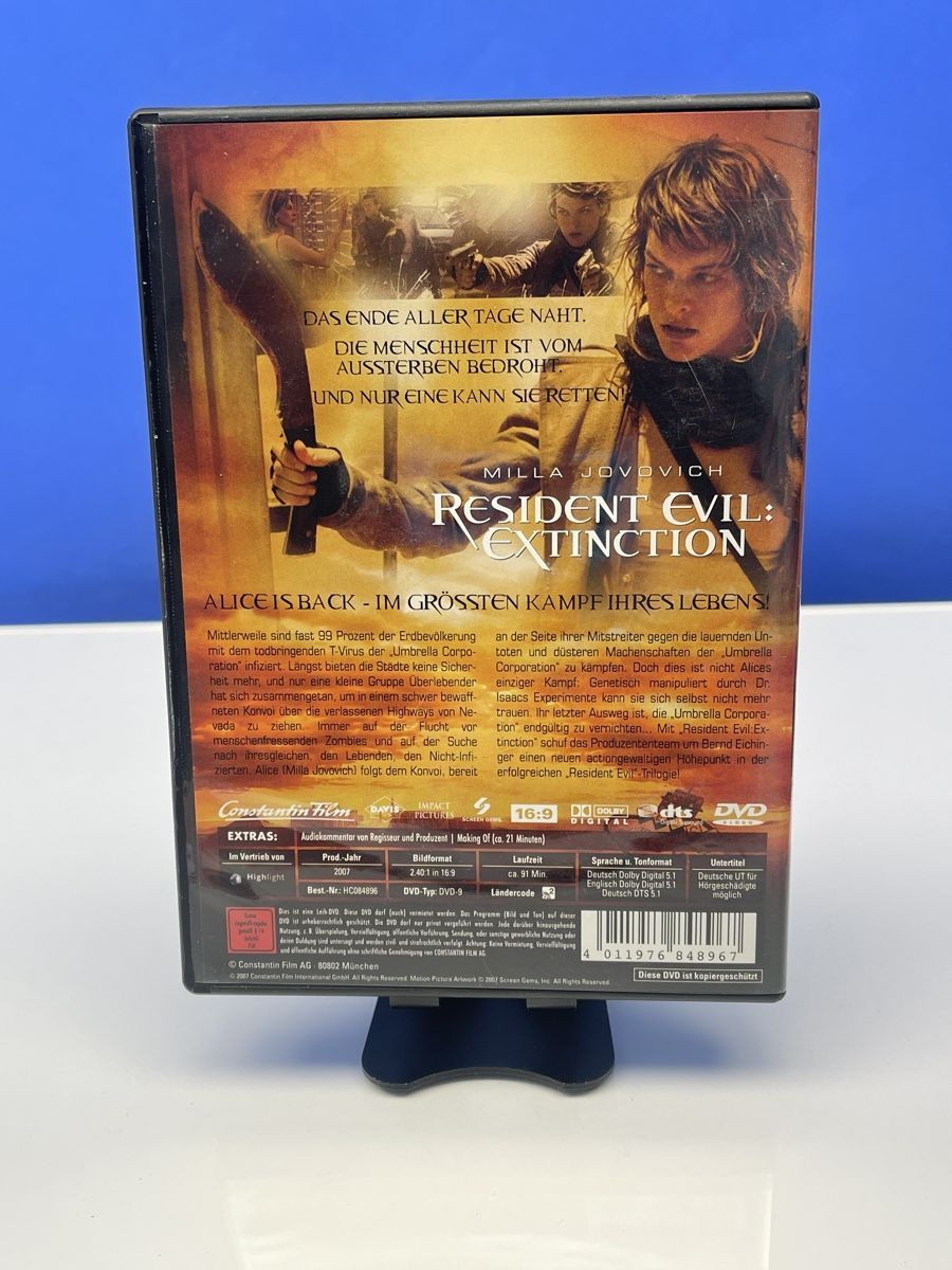 Alle DVDs: Milla Jovovich in der Endzeit - Resident Evil: Extinction – Gebraucht aus Murgenthal von Samax 1