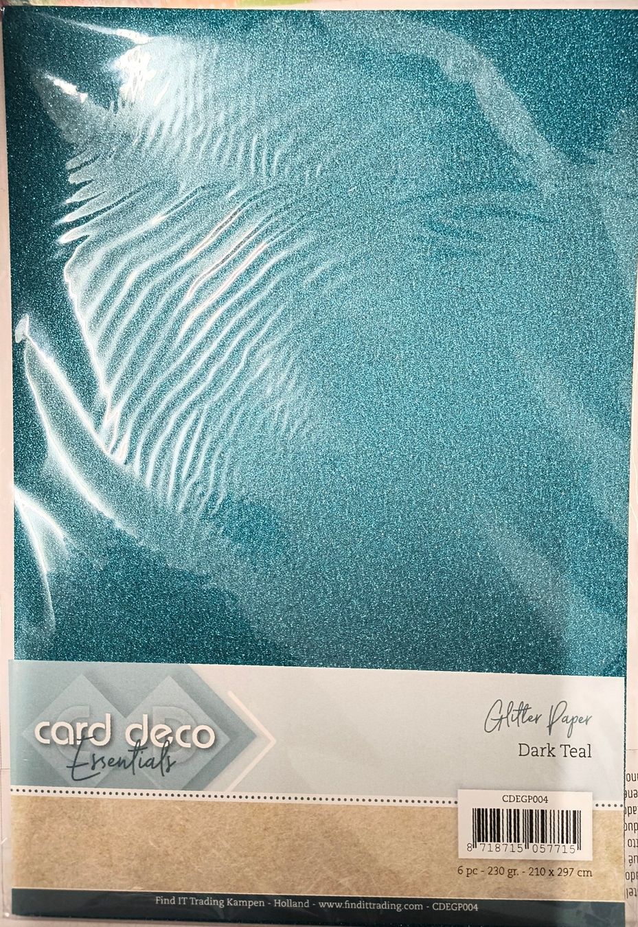 Papiere: Glitzer Papier türkis blau – Neu und originalverpackt aus Würenlingen von Striga