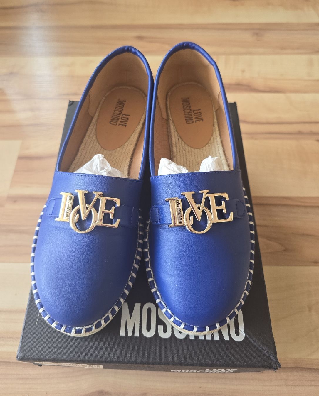 Moschino Damenschuhe: Love Moschino Espadrilles blau Grösse 38  – Gebraucht aus Luzern von Maggiday