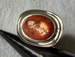 SONNENSTEIN Cabochon Silber Ring !!! Grösse: 55