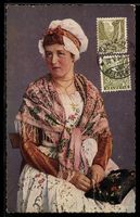 Neuchâtel, Costume d'une jeuen femme, F