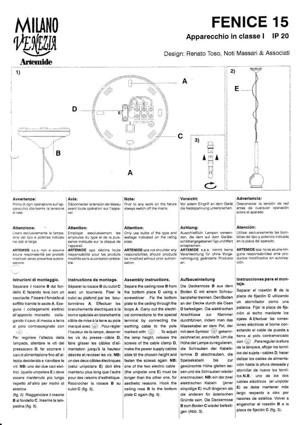 Lampade: Lampe Artemide Fenice (Rouge) – Usato da Binningen venduto da kem_kl6x 2