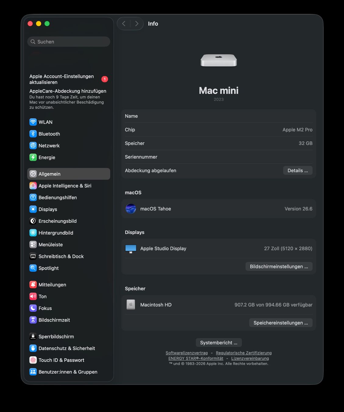 Apple PCs: Mac Mini M2 Pro, 32 GB RAM, 1TB, 10 GbE – Gebraucht aus Luzern von sofalounge 5