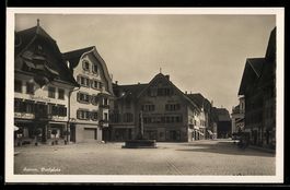 Sarnen, Dorfplatz mit Gasthof Zunfthaus 